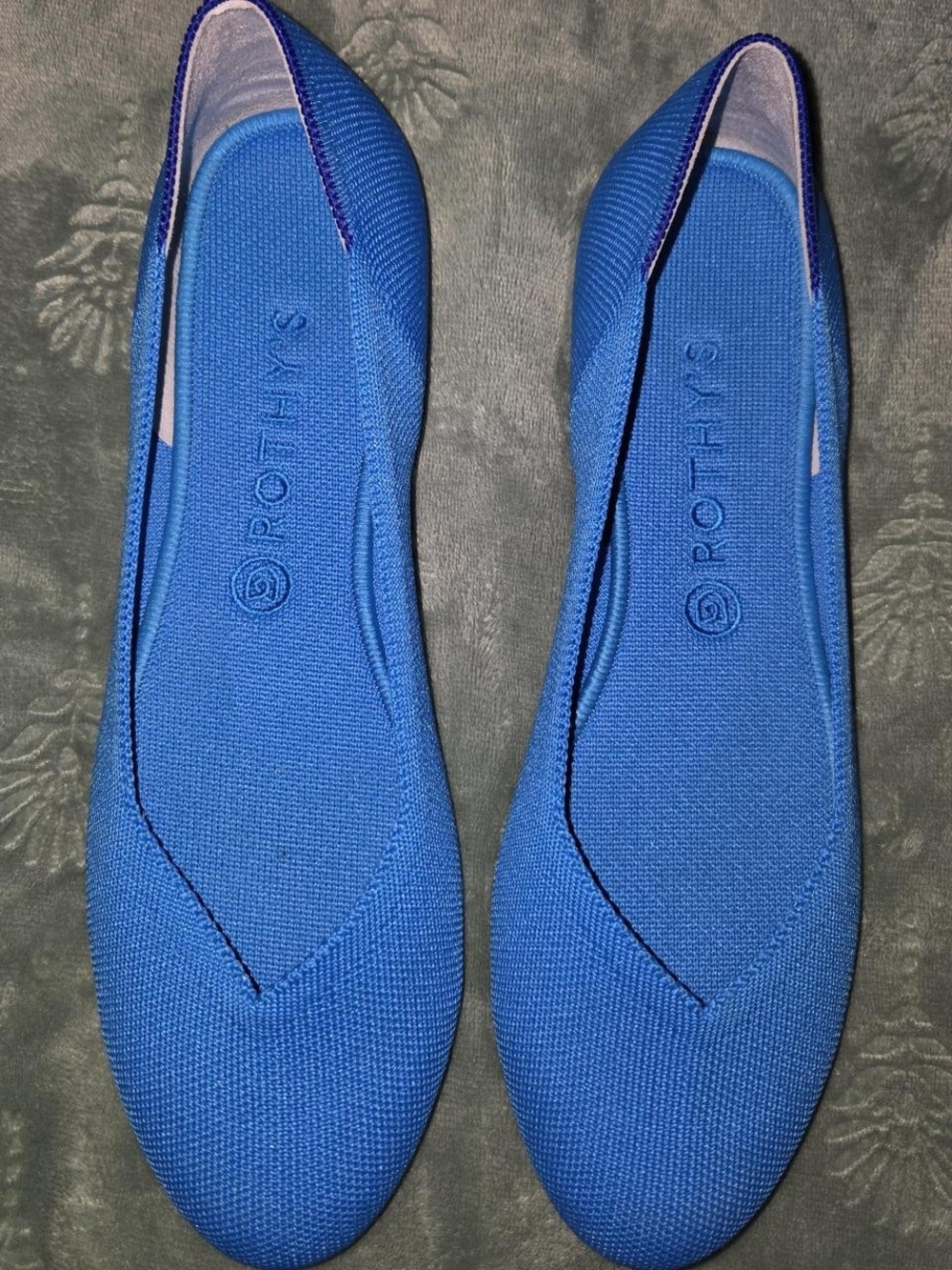 Rothy's Bright Blue Slip-On Ballet Flats